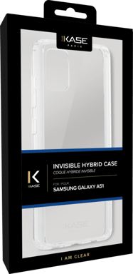 Carcasa híbrida invisible para Samsung Galaxy A51, Transparente