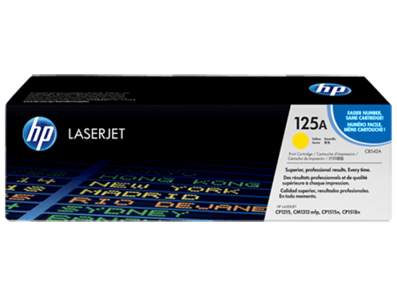 Toner HP Laserjet CP1215/CM1312/CP1515n Jaune - CB542A - Neuf