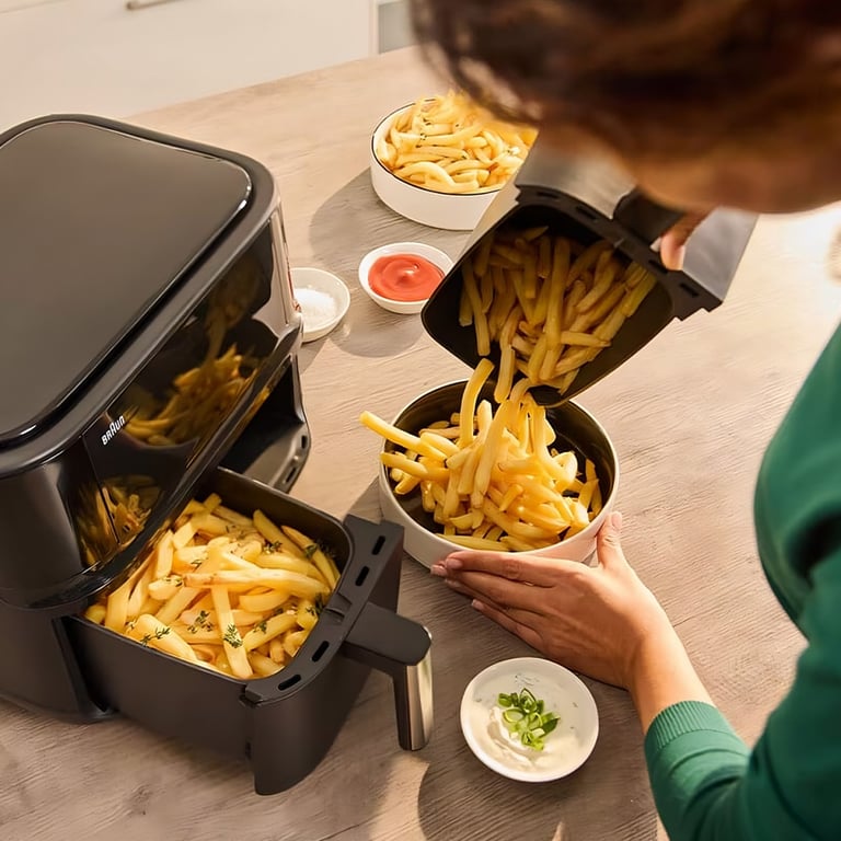 Friteuse Sans Huile Braun TD3030 – Capacité 8L, 2850W, Double Bac - vue 5