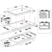 Hotpoint HAGS 72F/BK 1 Negro Integrado 73 cm Gas 5 zona(s)