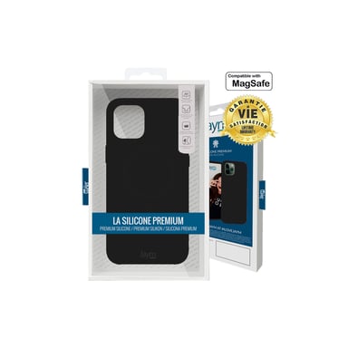 JAYM - Coque Silicone Premium Noir compatible avec [ iPhone 16 Pro ] -100% Silicone et Microfibre - Renforcée et Ultra Doux