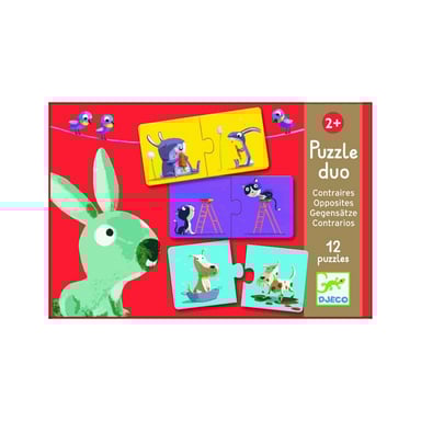 Dúo de contrastes Puzzle educativo - 12 divertidos puzzles para niños