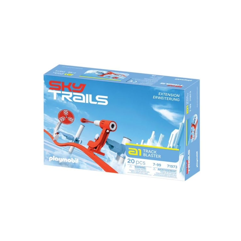 Extension circuit aérien PLAYMOBIL Sky Trails Track Blaster 71973 20 pièces dès 7 ans Bleu ciel - Neuf
