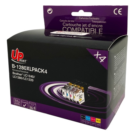 Pack UPRINT compatible BROTHER LC 1280 4 cartouches Neuf
