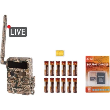 Pack Cámara Trampa - NUM'AXES - PIE1067 - 32 GB de memoria - HD 720P 1280 x 720 píxeles - Tarjeta multioperador