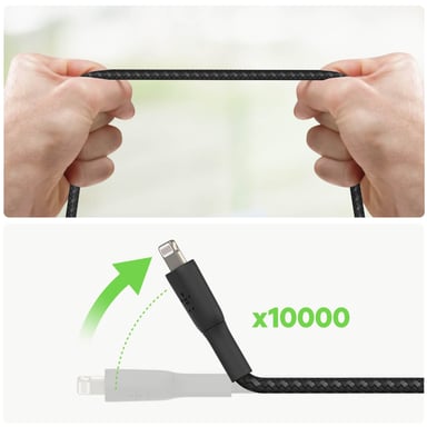 Belkin CAA004BT1MBK cable de conector Lightning 1 m Negro