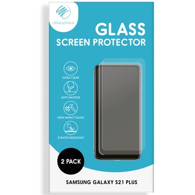 imoshion Protection d'écran en verre trempé 2 pack pour Samsung Galaxy S21 Plus