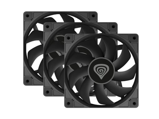 Genesis Ventilateur supplémentaire Oxal 120 12cm 1300RPM avec connecteur de 3 broches Noir - vue 3