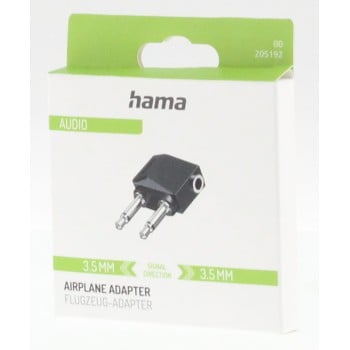 Hama 00205192 changeur de genre de câble 2 x 3.5mm 3.5mm Noir, Argent