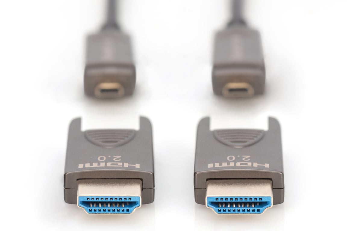 Digitus 4k – Câble Fibre Optique Hybride Hdmi Aoc Avec 20m Connecteur Amovible Noir - vue 4