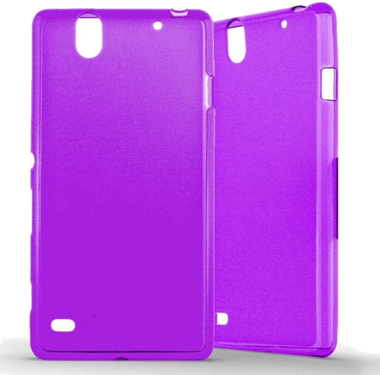 Coque silicone unie compatible Givré Violet Sony Xperia C4
