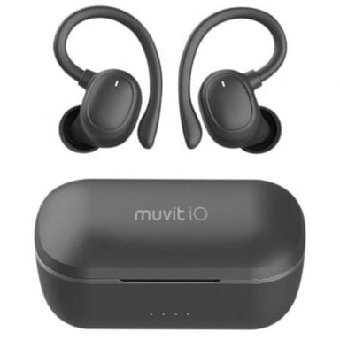 Auriculares muvit iO inalámbricos Bluetooth ENC con Cancelación de Ruido IPX5 negros