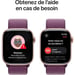 Apple Watch Series 10 (2024) GPS, Boitier Or Rose de 42mm avec bracelet Textile , Prune