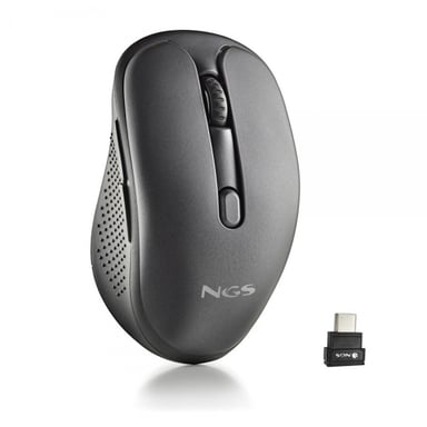 Ratón láser inalámbrico NGS Evo MIx 3200 ppp - Conexiones: 2,4 GHz USB-C + Bluetooth 5.1 + Bluetooth 5