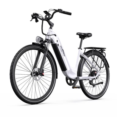 E-bike  ONESPORT OT05 PRO - Motor 250W Batería 36V22.5AH Neumáticos De 28 Pulgadas frenos de disco - Blanco