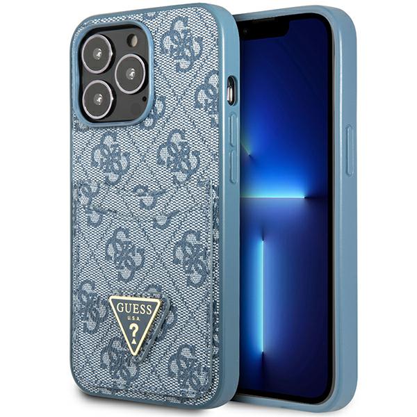 Guess Étui Rigide Pour Iphone 13 Pro 13 6.1 Logo Triangle Fente Pour Cartes