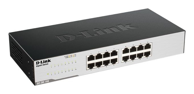 D-Link GO-SW-16G Gigabit Ethernet L2 non gestito (10/100/1000) 1U nero