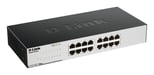 D-Link GO-SW-16G Gigabit Ethernet L2 non gestito (10/100/1000) 1U nero