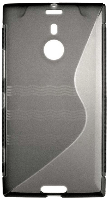 Coque silicone unie compatible Givré Noir Nokia Lumia 1520