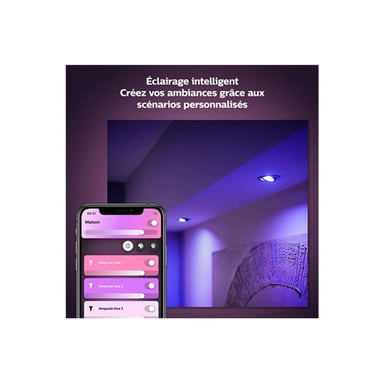 PHILIPS Hue Connectée White & Color Ambiance - Lampadina LED GU10 - Compatibile con Bluetooth