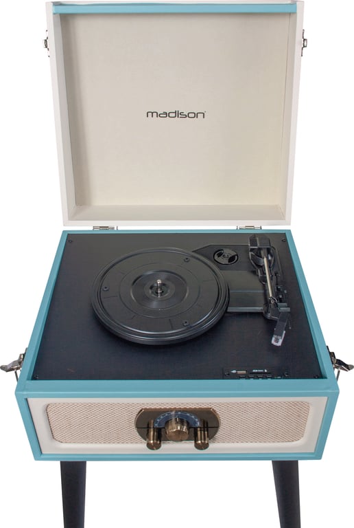 MADISON MAD-LPRETRO-MKII - Giradiscos con Bluetooth, USB/SD y sintonizador FM