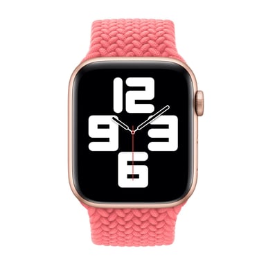 Bracelet Solo tressé pour Apple Watch Series 1 - 11 / SE / Ultra (44/45/46/49 mm) - Taille 4 - Pink Punch