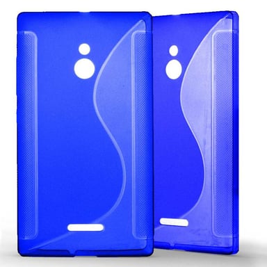 Coque silicone unie compatible Givré Bleu Nokia XL