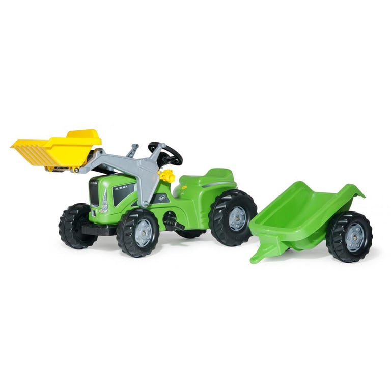 Rolly Toys 63 003 5 Tracteur à pédales Kiddy Futura Pelle avant remorque