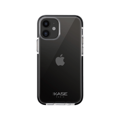 Funda trasera de malla deportiva para Apple iPhone 12 mini, negro azabache