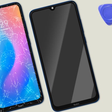 Xiaomi Pantalla para Xiaomi Redmi Note 8T LCD + Cristal Táctil + Chasis Azul oscuro