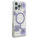 Étui Guess Resin Flowers MagSafe pour iPhone 16 Pro Max violet