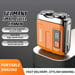 Mini Rasoir Électrique avec Affichage Numérique - Rasoir de Voyage Portable pour Hommes et Femmes, compatible avec Huawei, Samsung, APPLE, Garmin Orange