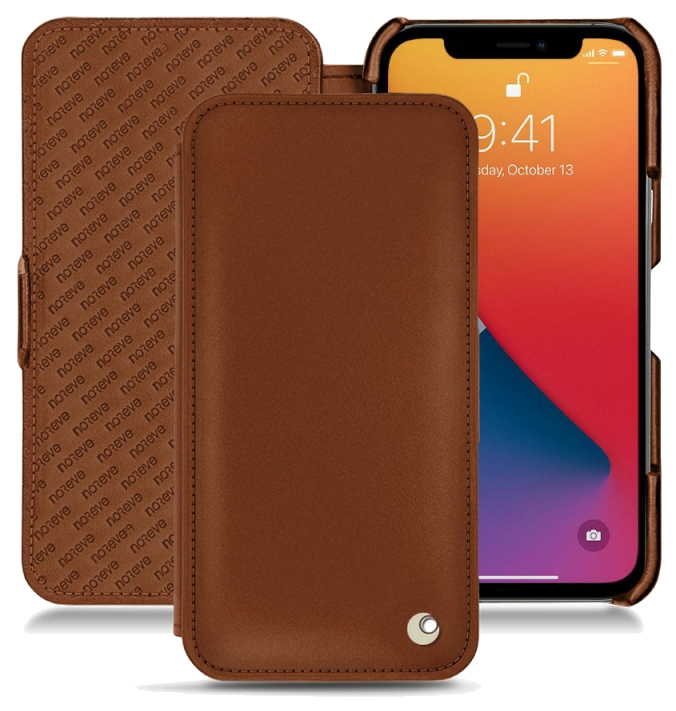 Housse cuir Apple iPhone 13 Pro Max - Rabat horizontalMarron