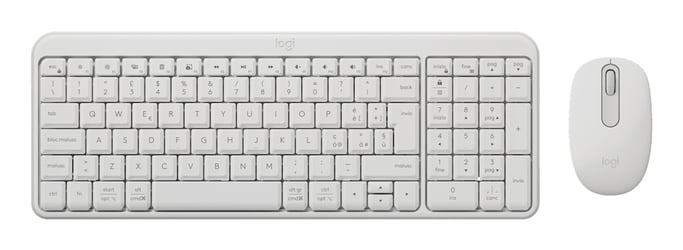 Logitech MK250 Compact Bluetooth Wireless Combo clavier Souris incluse Universel RF sans fil + Bluetooth Italien Blanc - Neuf
