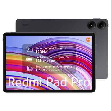 Xiaomi Redmi Pad Pad Pro Qualcomm Snapdragon 128 GB 30,7 cm (12.1'') 6 GB Wi-Fi 6 (802.11ax) Android 14 Grafito, Gris