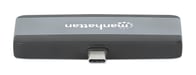 Manhattan 190404 base para portátil y replicador de puertos Alámbrico USB 3.2 Gen 2 (3.1 Gen 2) Type-C Gris