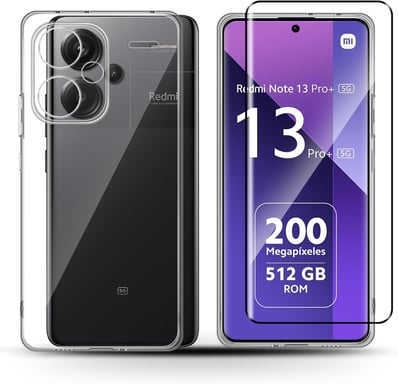Redmi Note 13 Pro Plus 5G / Redmi Note 13 Pro+ 5G coque tpu protection transparente et vitre
