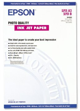 Epson Photo Quality Ink Jet Paper Papier couché 329 x 483 mm 105 gm² 100 feuille pour Stylus Pro 4900 Spectro M1 SureColor P400 P800 SC P10000 P20000 P400... - vue 2