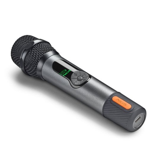 Microphone dynamique sans fil NGS 2 4 GHz avec écran batterie et double récepteur - vue 3