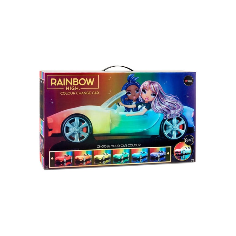 MGA Entertainment Voiture Cabriolet Rainbow High Color Change