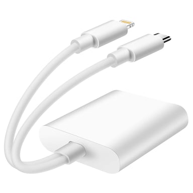 Lecteur Carte SD / Micro-SD vers USB-C / Lightning 480Mbps Blanc