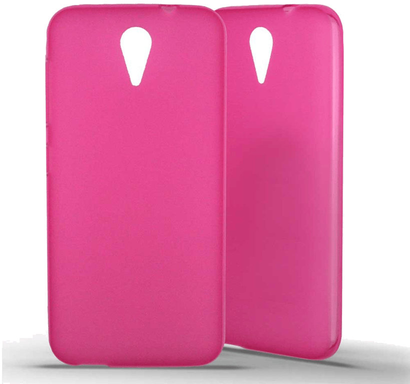 Coque silicone unie compatible Givré Rose HTC Desire 620