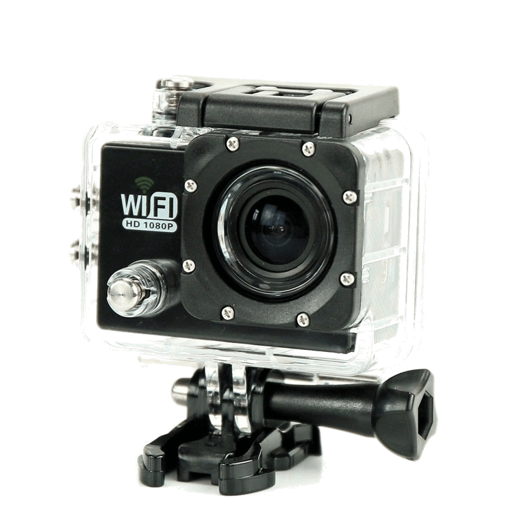 Camera Embarquée Sports Wi-Fi LCD Caisson Étanche Waterproof Full HD Noir 64 Go Plastique YONIS