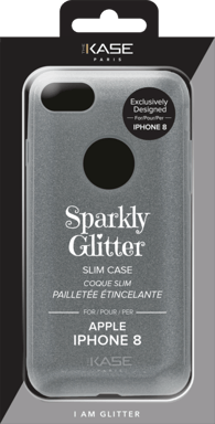 (Edizione speciale) Custodia sottile con glitter scintillanti per Apple iPhone 8, argento