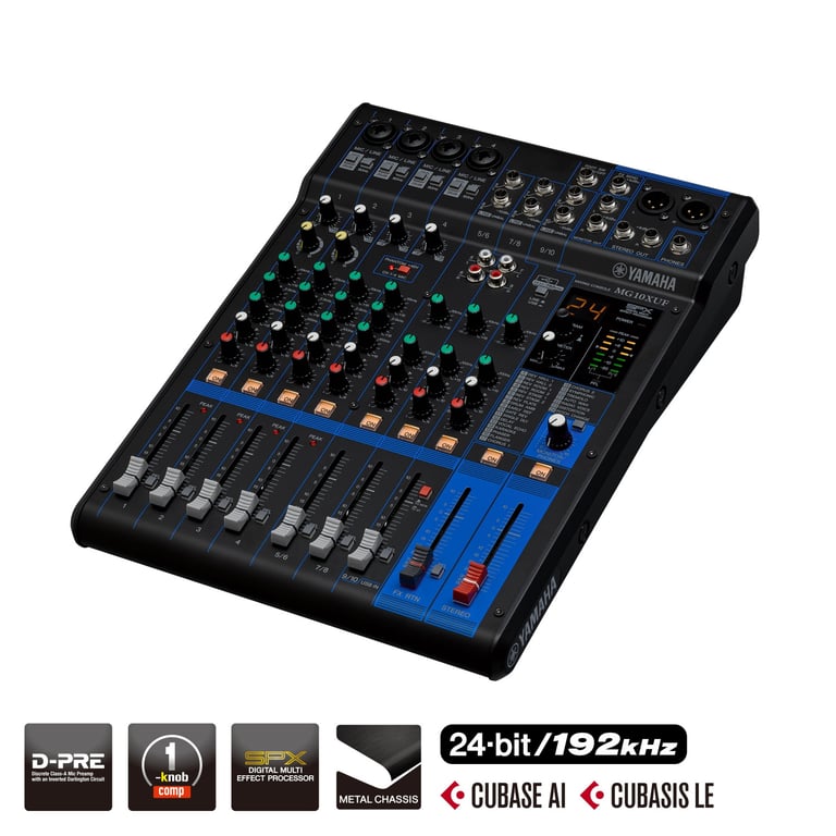 Table De Mixage Yamaha MG10XUF – 10 Canaux, Préamplificateur D-PRE - vue 2