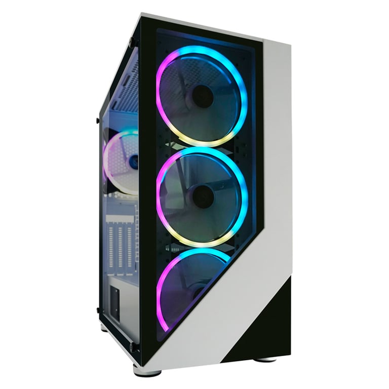 LC-Power Gaming 803W Midi Tower Noir, Blanc - Neuf