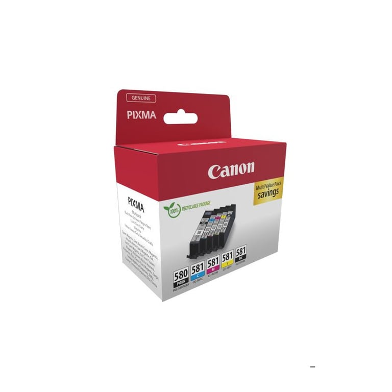 Canon PGI 580BKCLI 581 BKC/ /Y Multipack 5 couleurs - vue 3