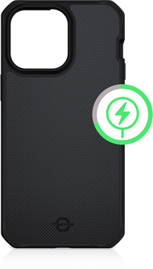 Apple iPhone 14 Pro Max compatibile Custodia rigida rinforzata MagSafe Ballistic Nylon R 100% plastica riciclata Nero Itskins