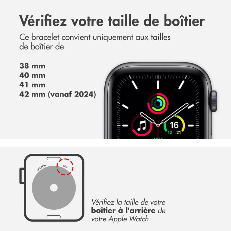 Apple MN293ZM/A accessoire intelligent à porter sur soi Bande Bleu Fluoroélastomère - Neuf