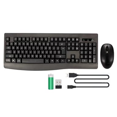 Paquete de teclado y ratón inalámbricos recargables BLUESTORK - Negro